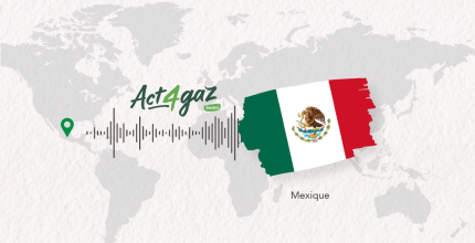 Drapeau du Mexique et logo Act4gaz.