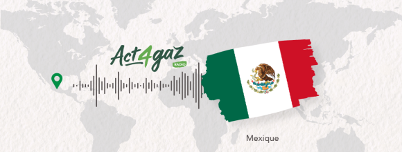Drapeau du Mexique et logo Act4gaz.